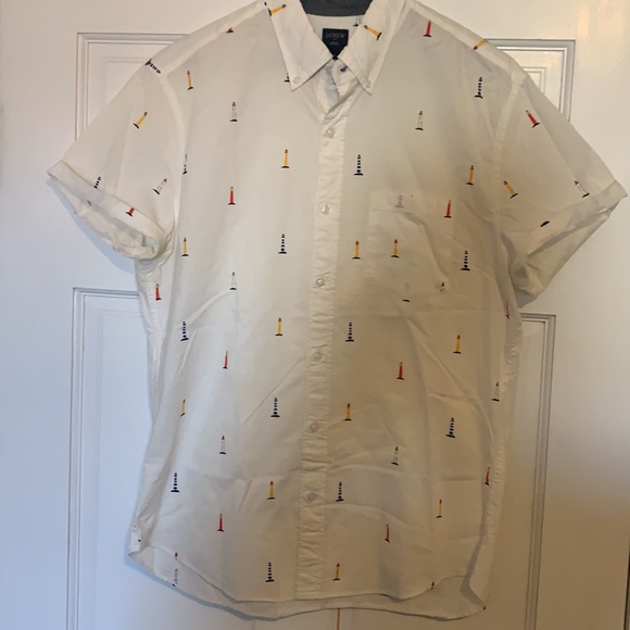 Men’s Medium J Crew Short Sleeve Button Down - Picture 2 of 4
